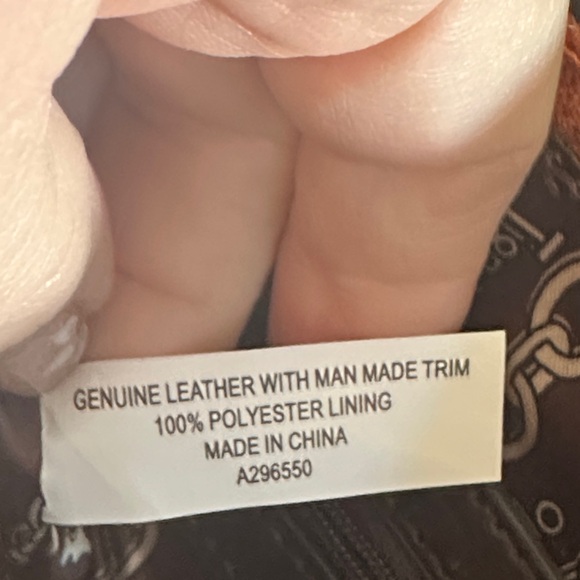 Tignanello Orange Brown Braided, Gold Studded Crossbody NWOT - Picture 11 of 16